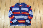 Vintage 1990s Hathaway Golf Classics Velour Quarter Button Up Shirt