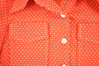 Vintage 1960s Polka Dot Button Up Shirt Men's S /