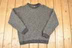 Vintage 1990s Roots Wool Knit Crewneck Sweater Men's L
