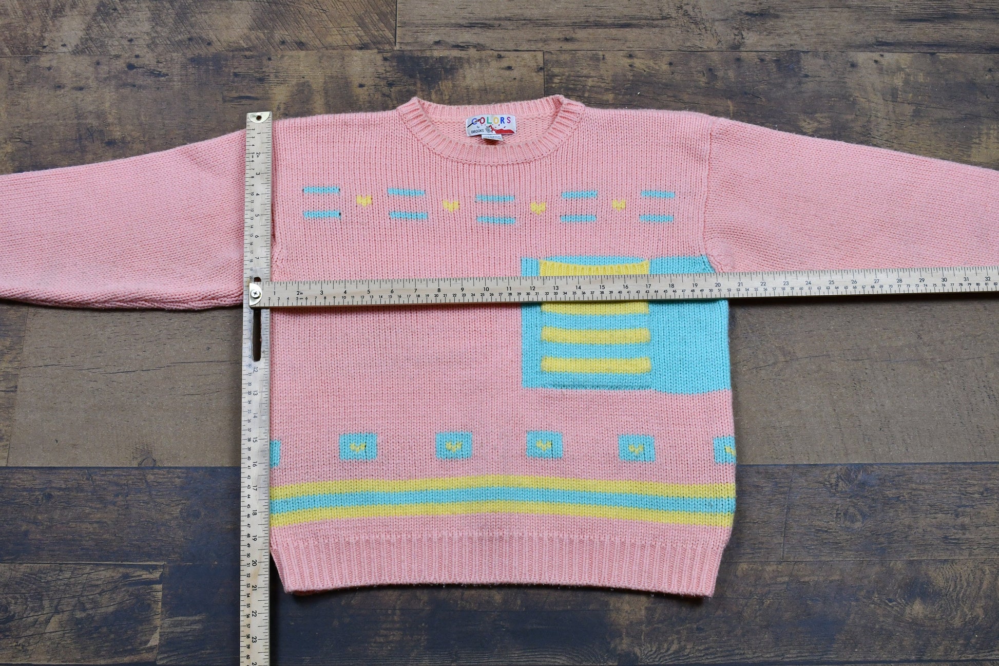 Vintage 1990s Colors By Brooks Acrylic Knit Sweater