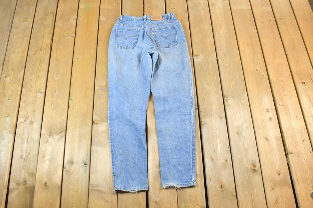 Vintage 1990s Levi Strauss Cream Orange Tag 631 Denim Jeans Size 30 x 30