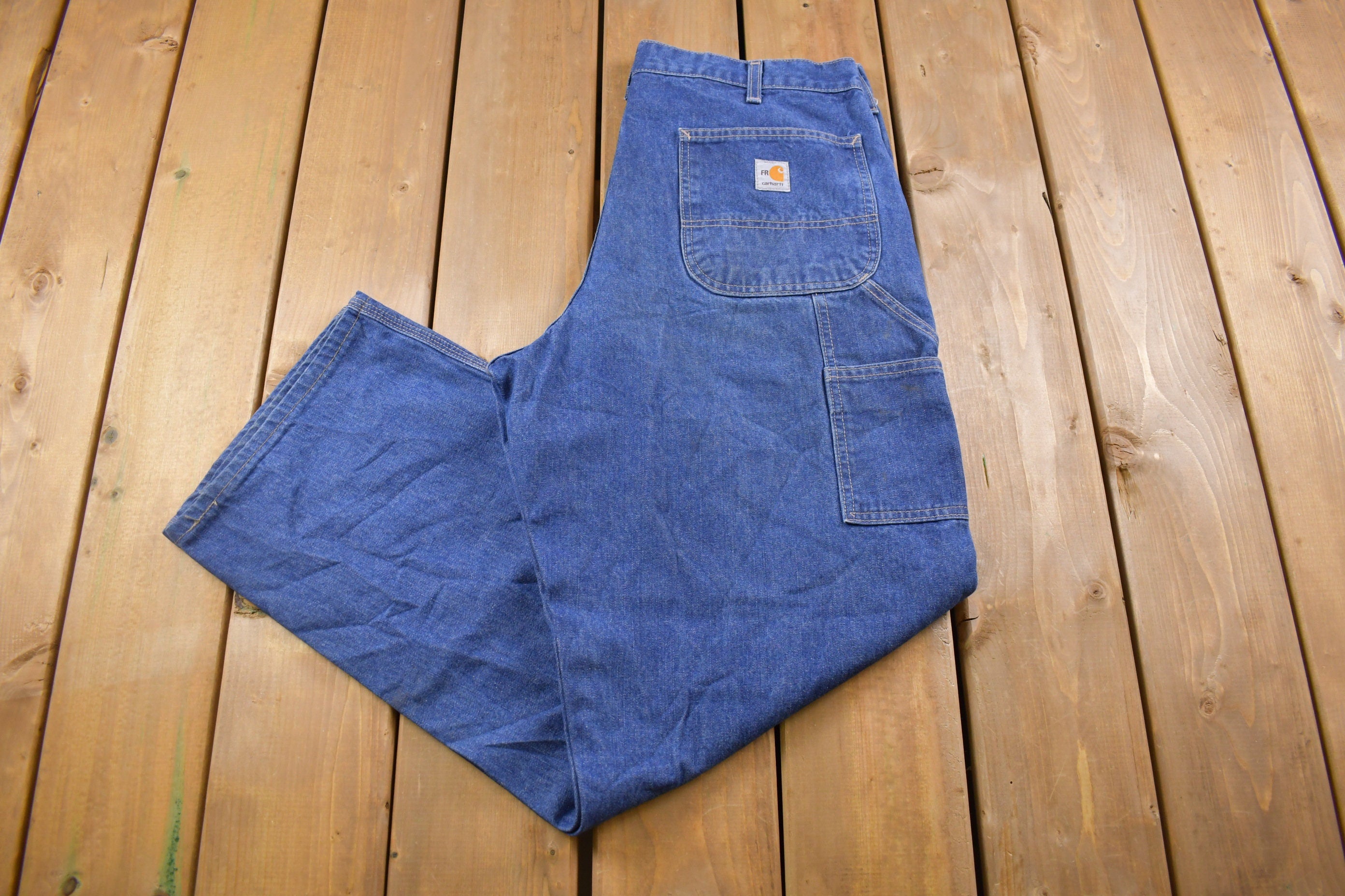 Vintage 1990s Carhartt Fire Resistant Carpenter Work Pants Size