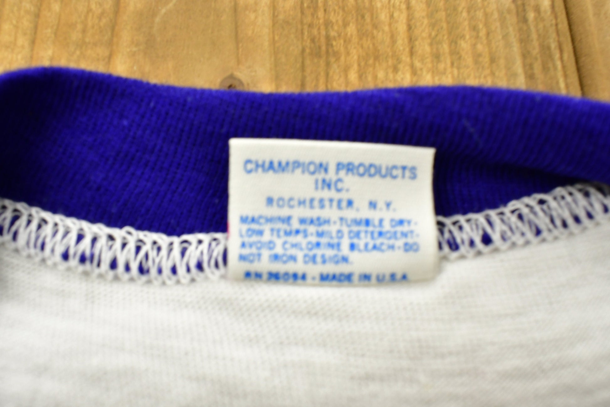 Vintage 1970s Champion University of Wisconsin Ringer T-Shirt  NCAA Tee  Made In USA  Sportswear  Vintage Champion