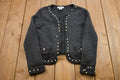 Vintage 1980s Nine West Pearl Button Knitted Sweater