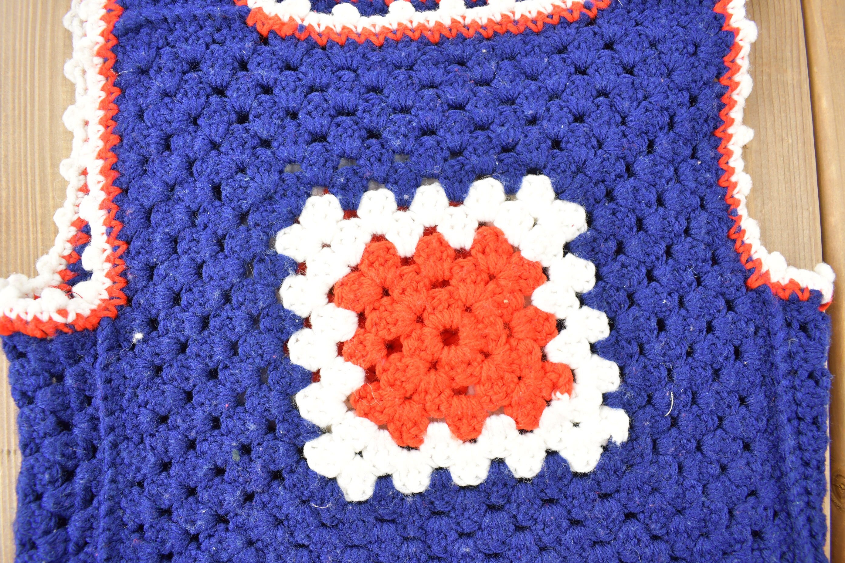 Vintage 1960s Crochet Knitted Tank Top  Vintage Crochet Knit  Abstract Pattern Sweater  True Vintage  Hand Knit  Color Block