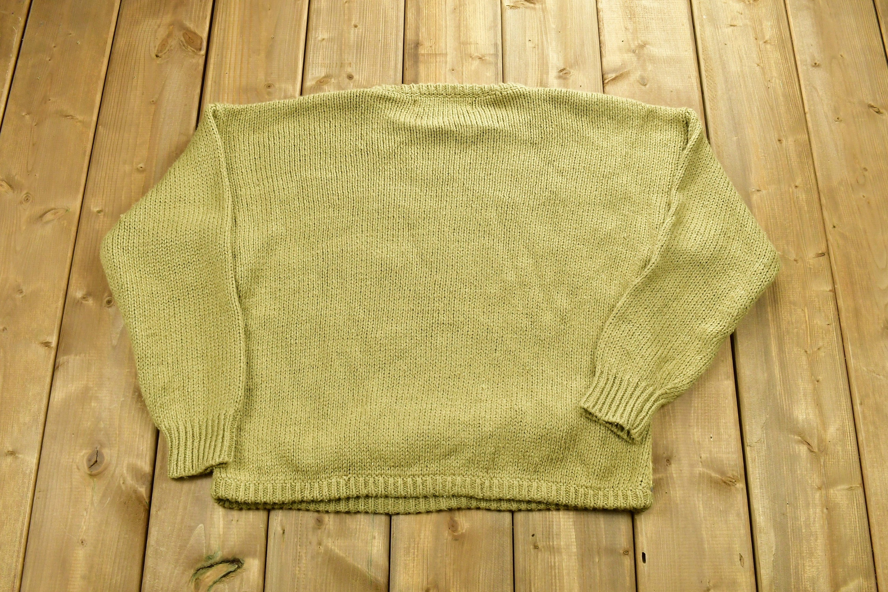 Vintage 90's Kitty Hawk Crochet Knit Sweater