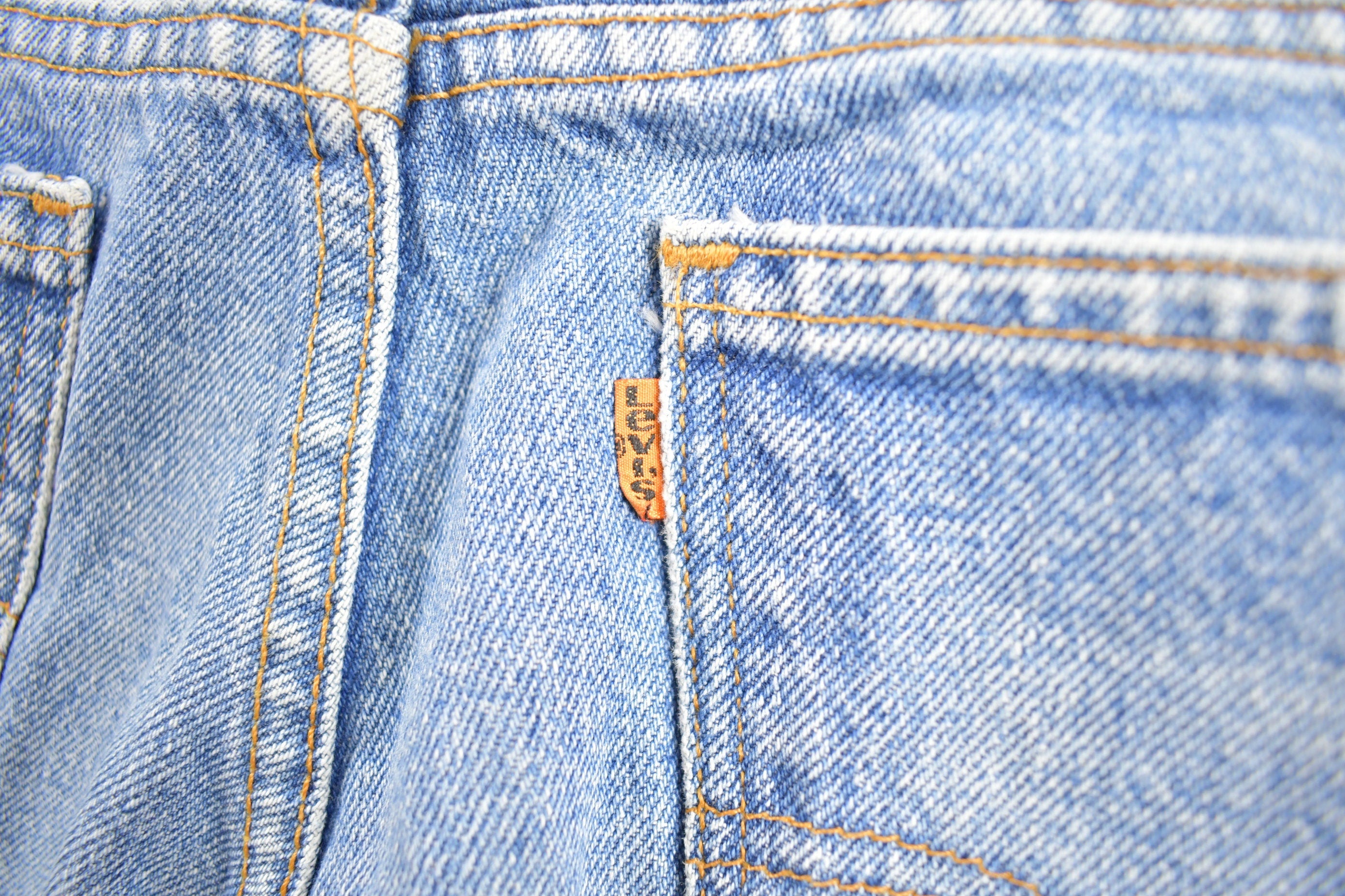 Vintage 1990s Levi's 505 Orange Tab Jeans Size 36 x 30.5