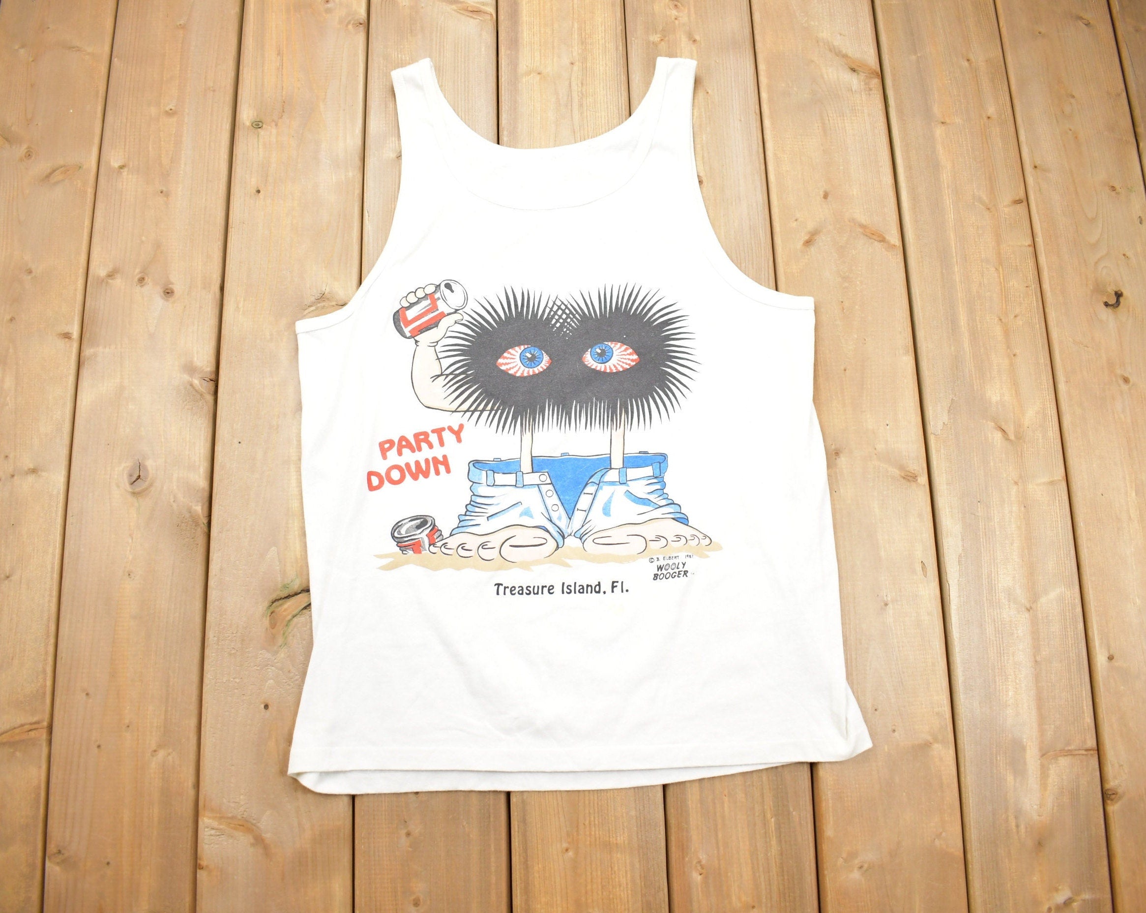 Vintage 1990s Treasure Island Florida Souvenir Tank Top