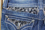 Vintage Y2K Miss Me Bedazzled Low Rise Jeans Size 26x31