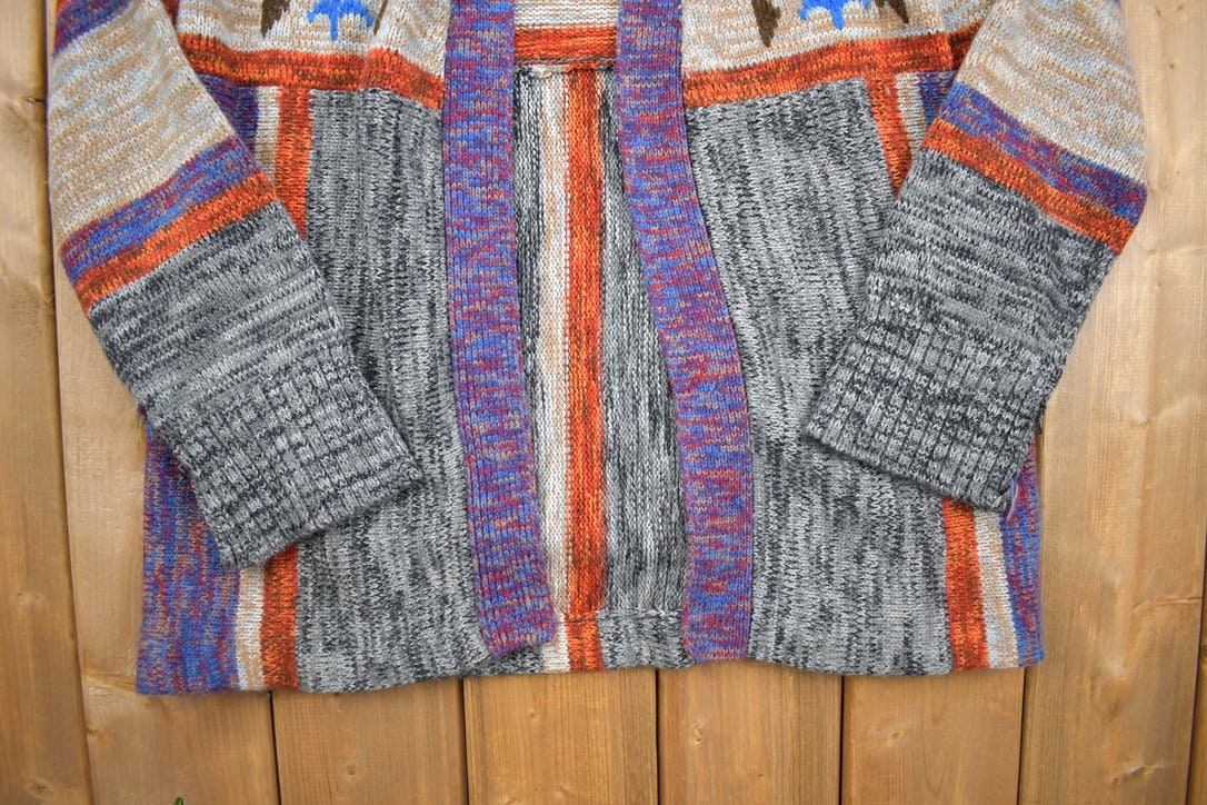 Vintage 1980s Miss K Knitted Cardigan Sweater