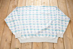 Vintage 1990s Croft & Barrow Plaid Knitted Sweater