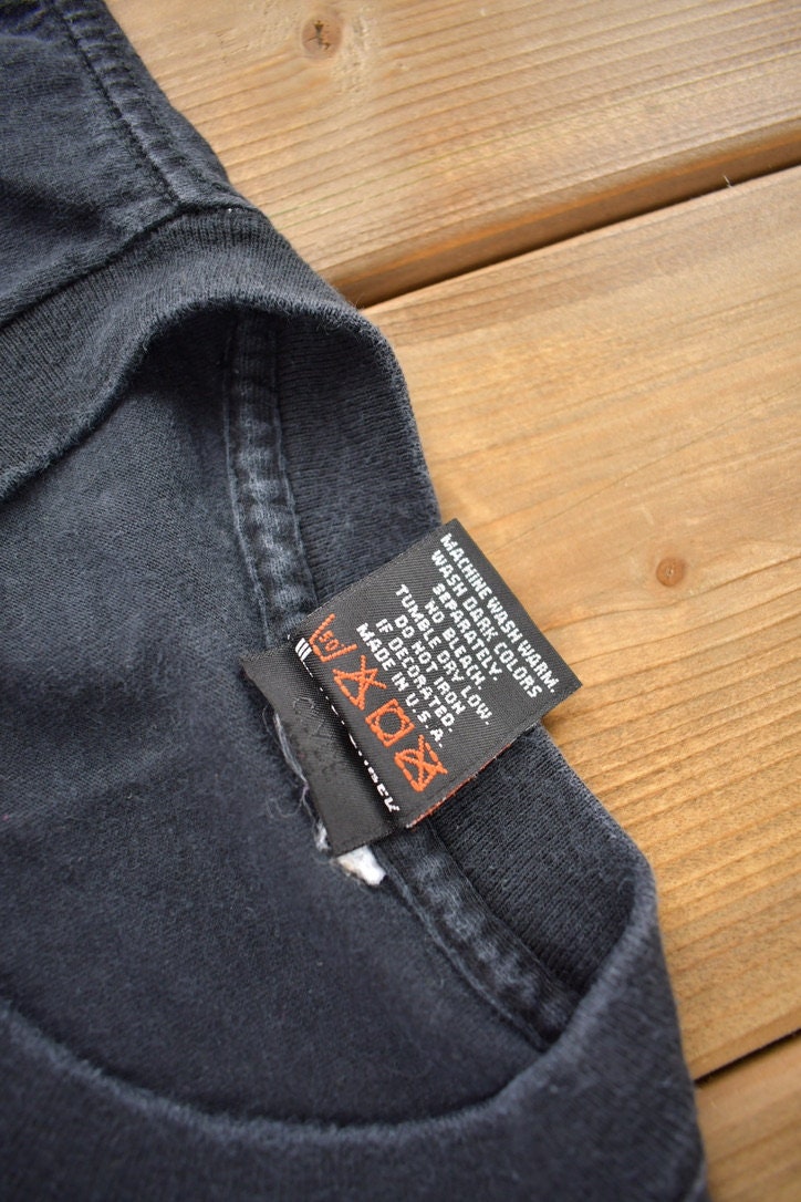 Vintage 1995 Kingston Ontario Harley Davidson Motorcycles Feel the Thunder Single Stitch Graphic T-Shirt Made In USA