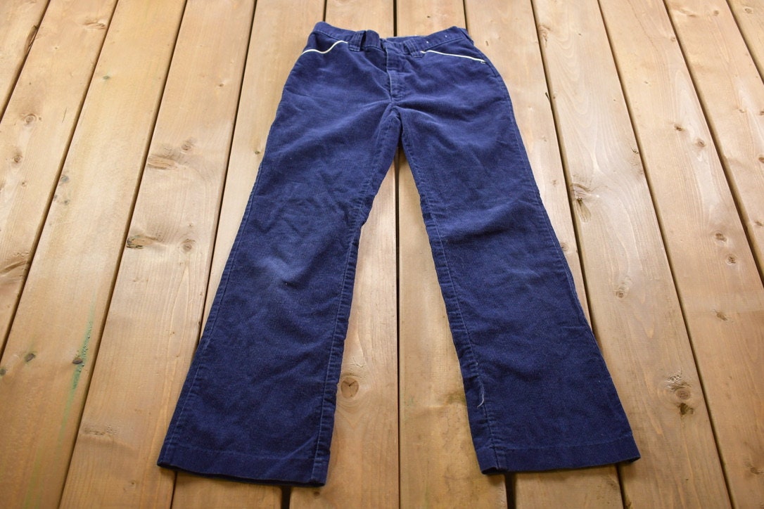 Vintage 1970s Cordarouy Bell Bottom Pants Size 24 x 28