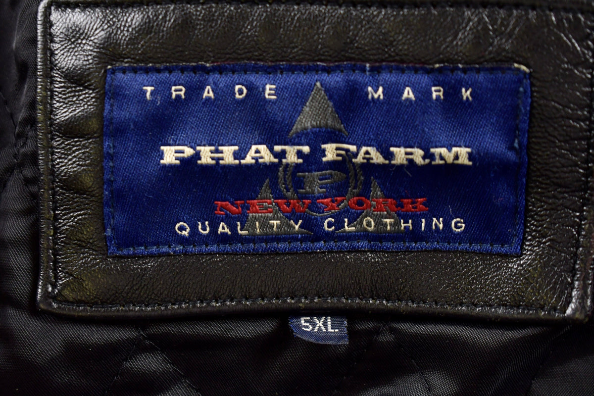 Vintage 1990s Phat Farm Leather Jacket