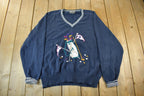 Vintage 1990s Golf Embroidered Golf Knitted Sweater Men's XL
