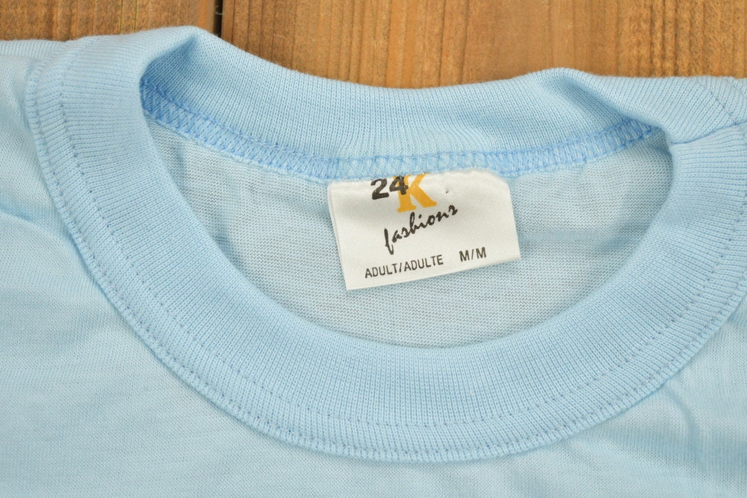 Vintage 1980s Blue Blank T Shirt