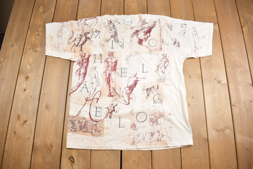 Vintage 1990s Michelangelo Art Graphic T Shirt