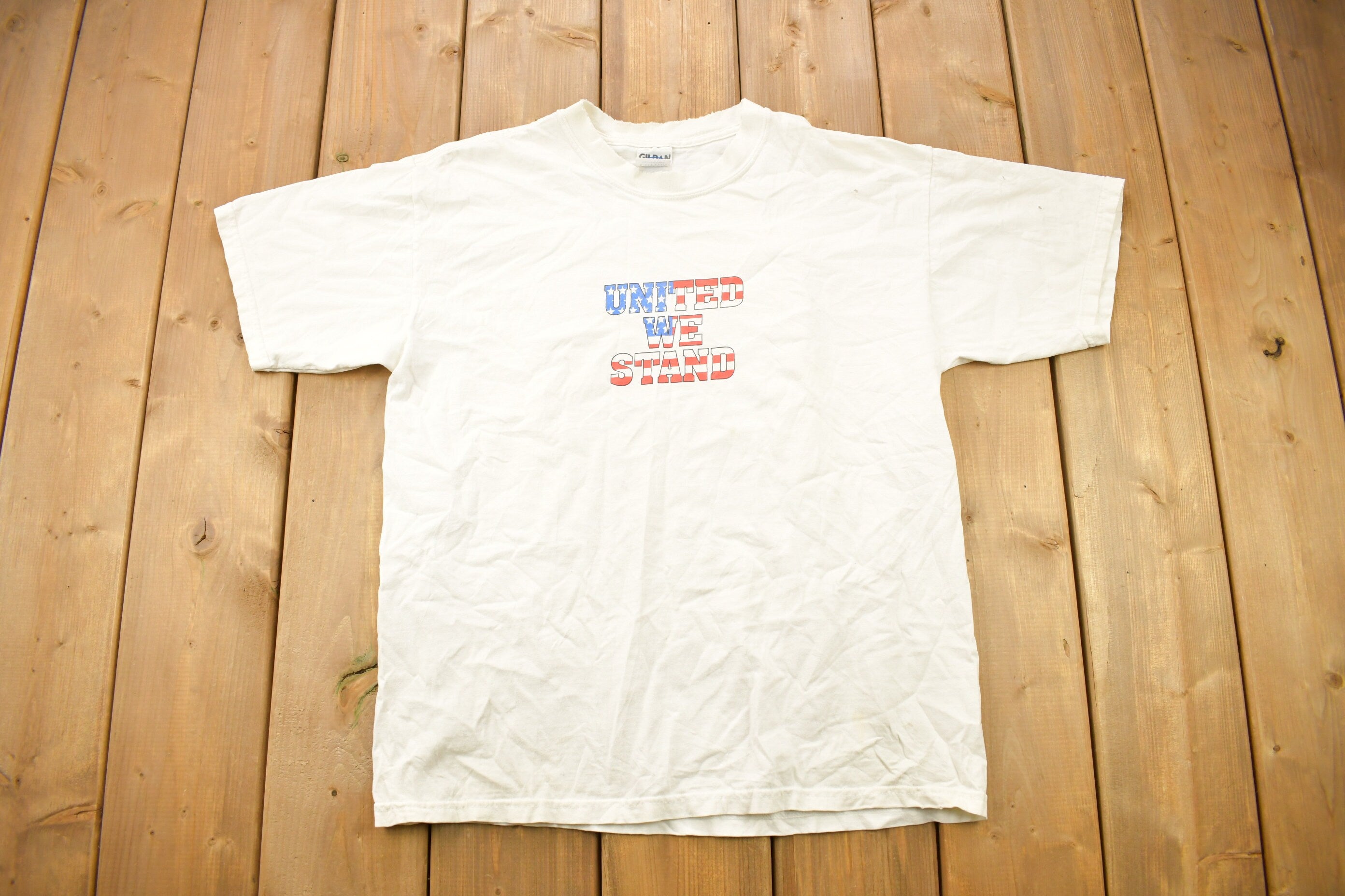 Vintage 1990s United We Stand USA Graphic T-Shirt Streetwear  Retro Style  Patriotic T Shirt