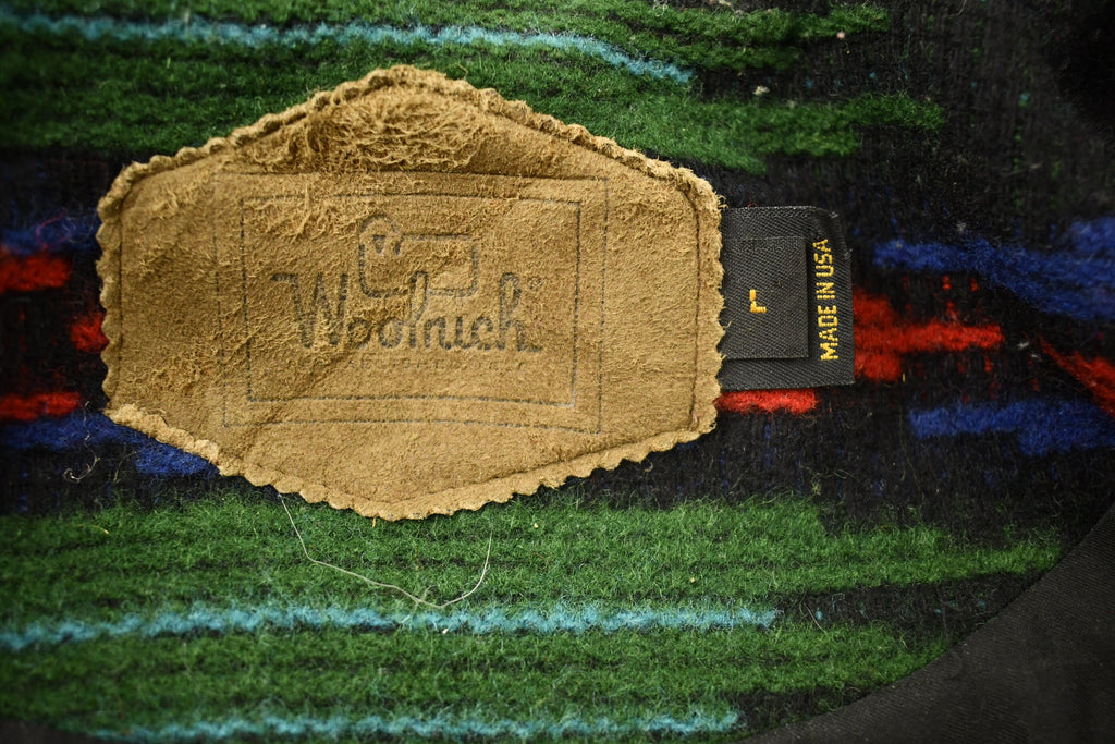 Vintage 1990s Woolrich Aztec Pattern Wool Shell Jacket