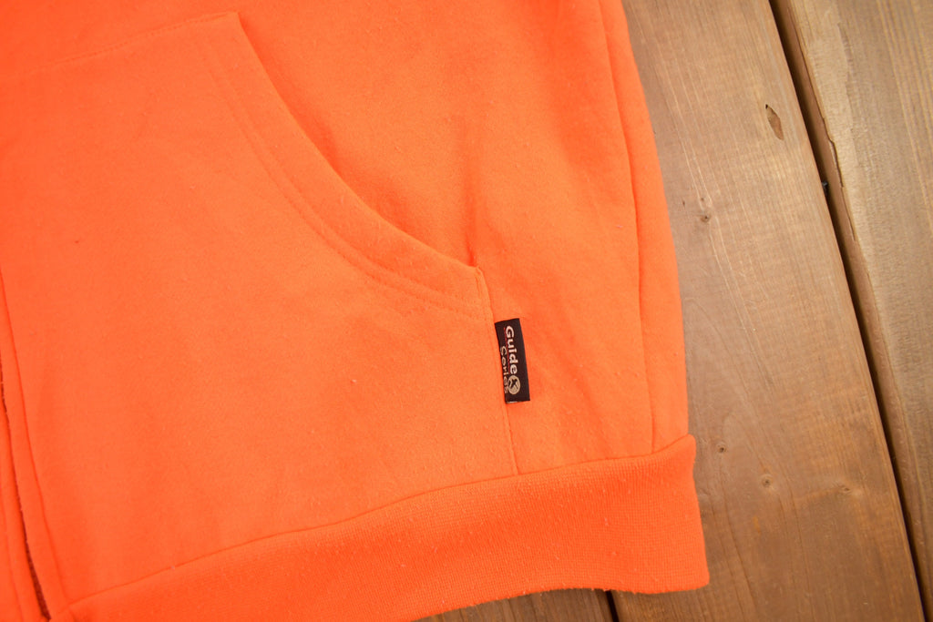 Vintage 1990s Blank Orange Zip Up Hoodie