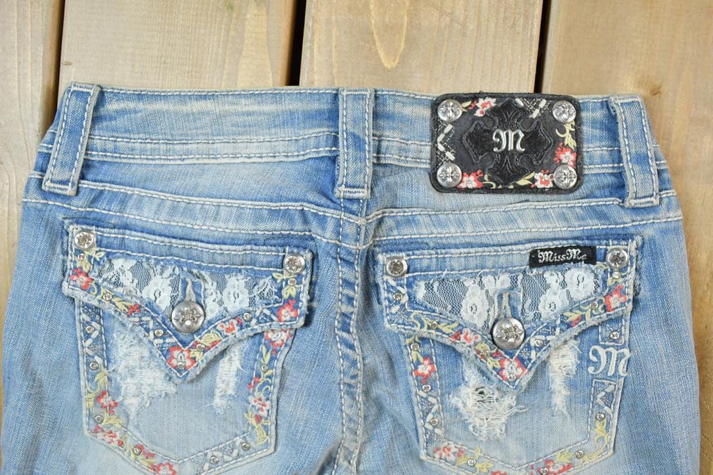 Vintage Y2K Miss Me Bedazzled Low Rise Jeans Size 26x31