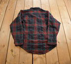Vintage 1990s Plaid VIP Silk Lined Button Up Flannel Shirt