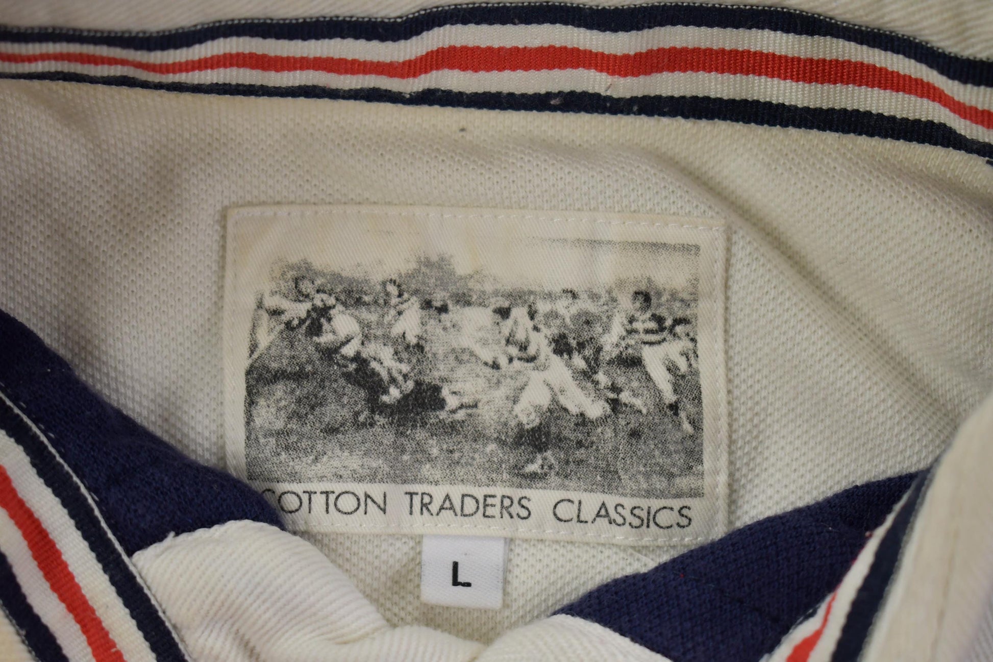 Vintage Y2K Cotton Traders Classics Union Jack Polo Shirt
