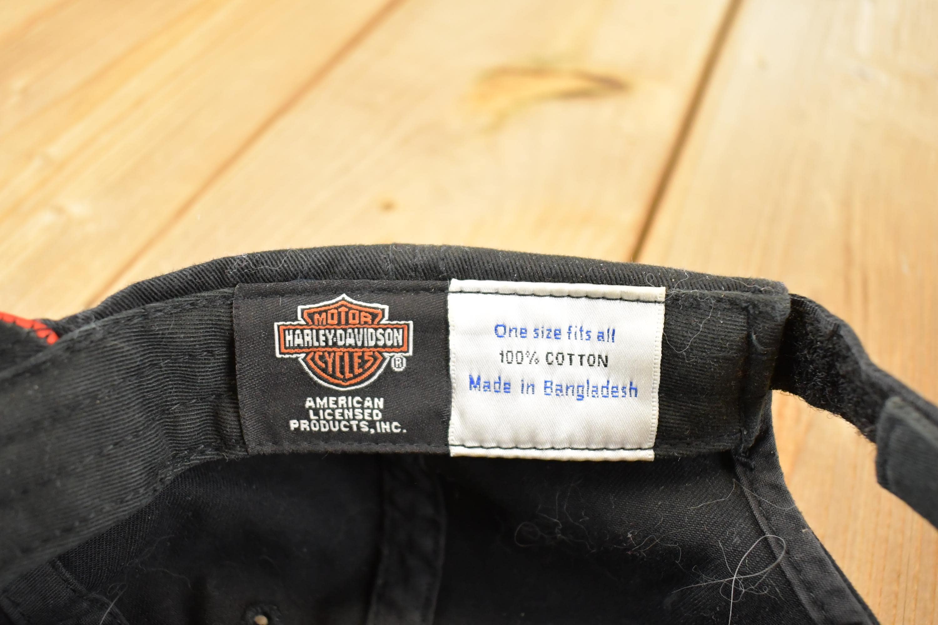 Vintage 1990s Harley Davidson Snapback Hat  90's Embroidered Motorcycle Cap