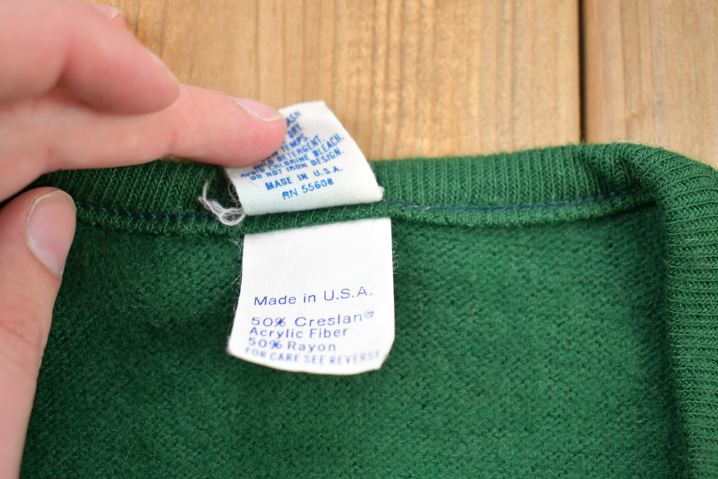Vintage 1990s Marinette Catholic Central Michigan Knit Uniform Sweatshirt
