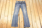 Vintage Deadstock Y2K Grace In LA Bedazzled Bootcut Low Rise Skinny Jeans Women's Size 27 x 32