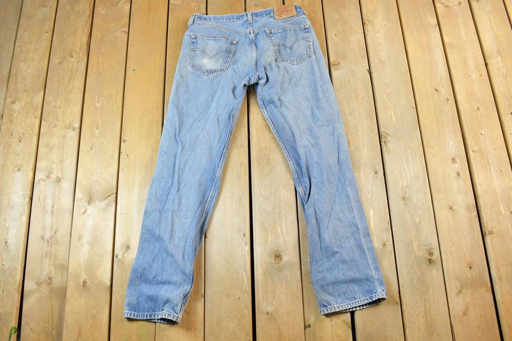 Vintage 1990s Levi Strauss 501 Red Tab Denim Jeans Size 34