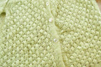Vintage 1960s Hand Knit in Italy Button Up Cardigan Sweater Womens L
