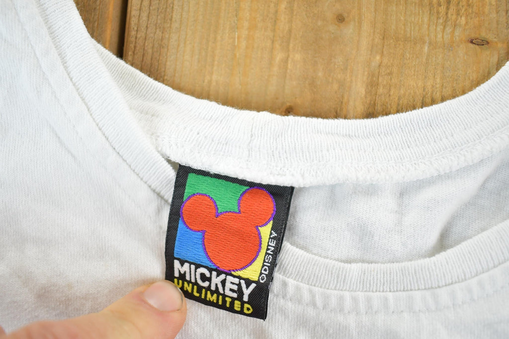 Vintage 1990s Jerry Leigh Mickey And Minnie Disney Cartoon Promo Tank Top Womens S