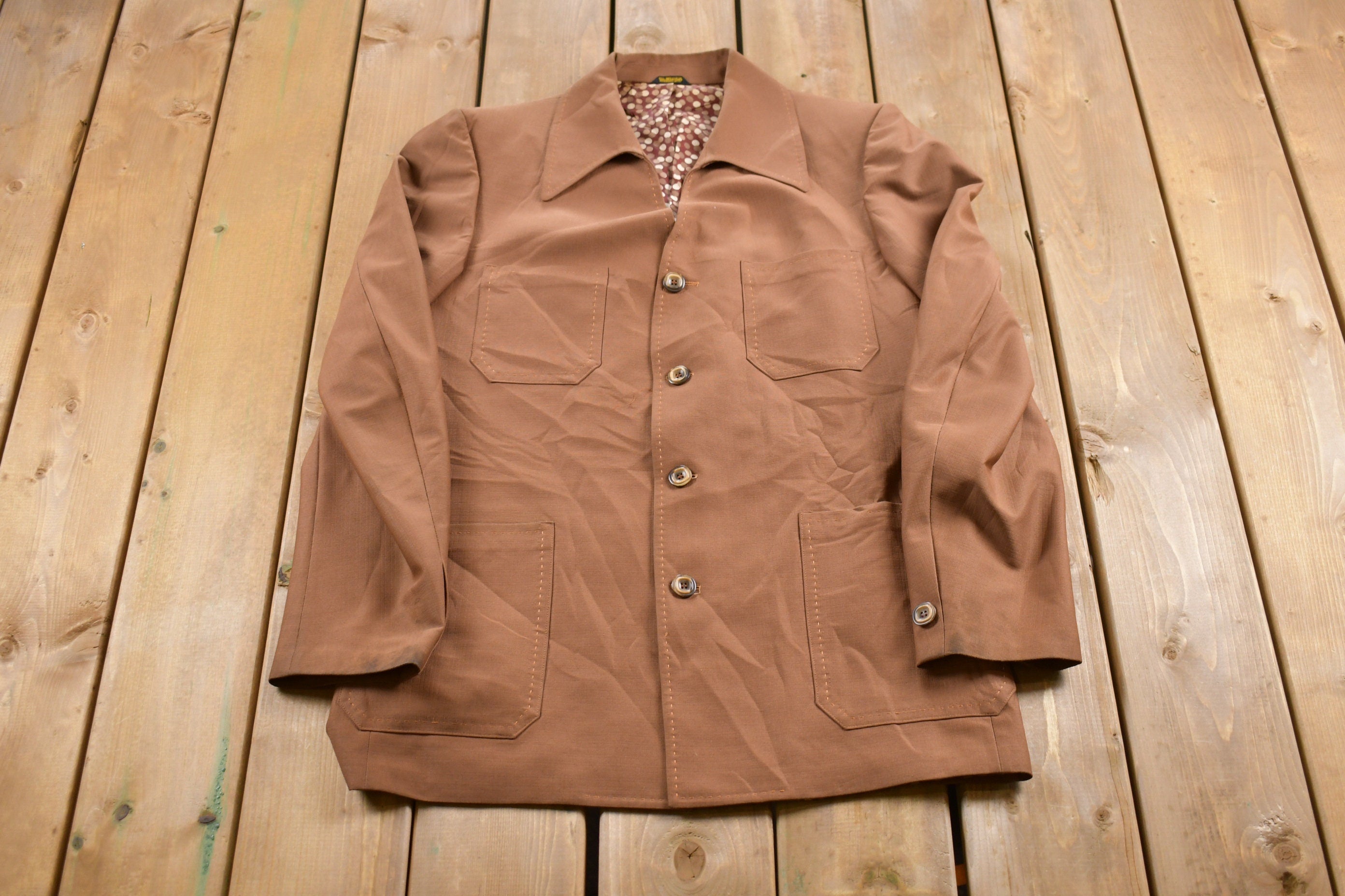 Vintage 1970s Brown Blazer Jacket