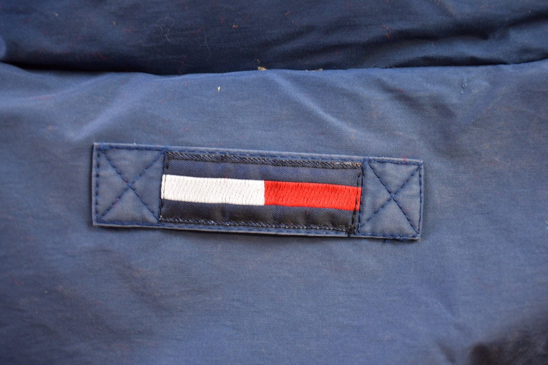Vintage 1990s Tommy Hilfiger Color Block Goose Down Winter Puffer Jacket