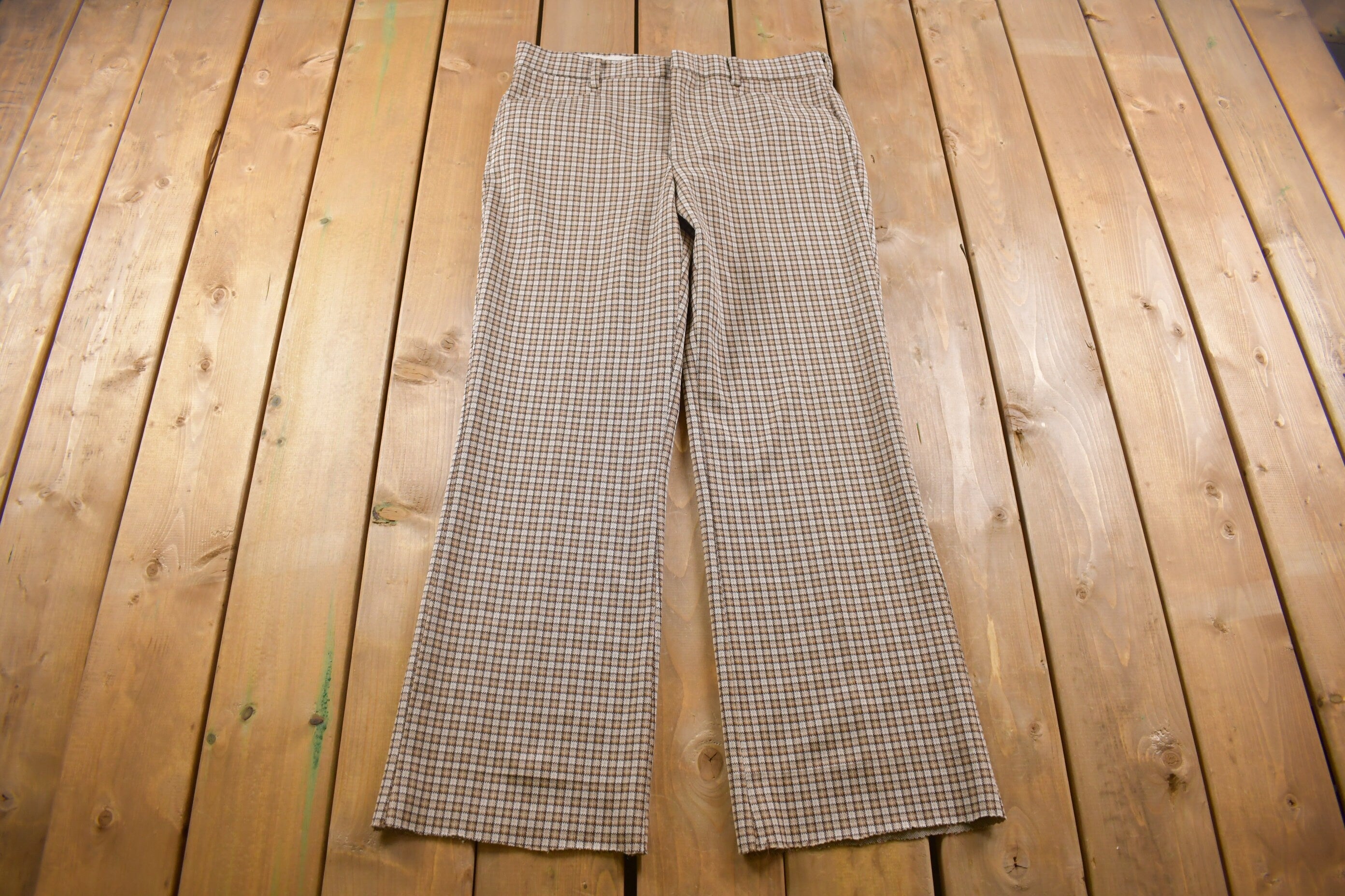 True Vintage 1960's Plaid Trousers 36 x 31