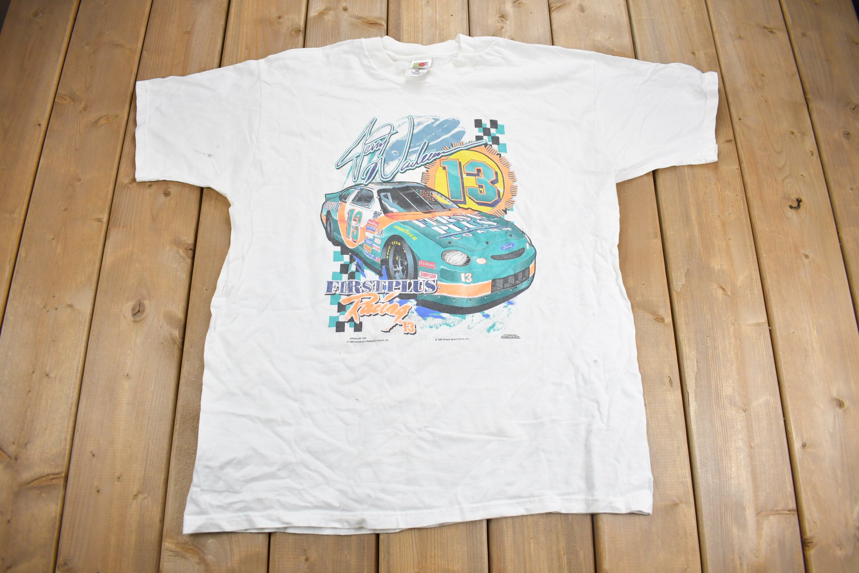 Vintage 1998 First Plus Racing NASCAR T-Shirt