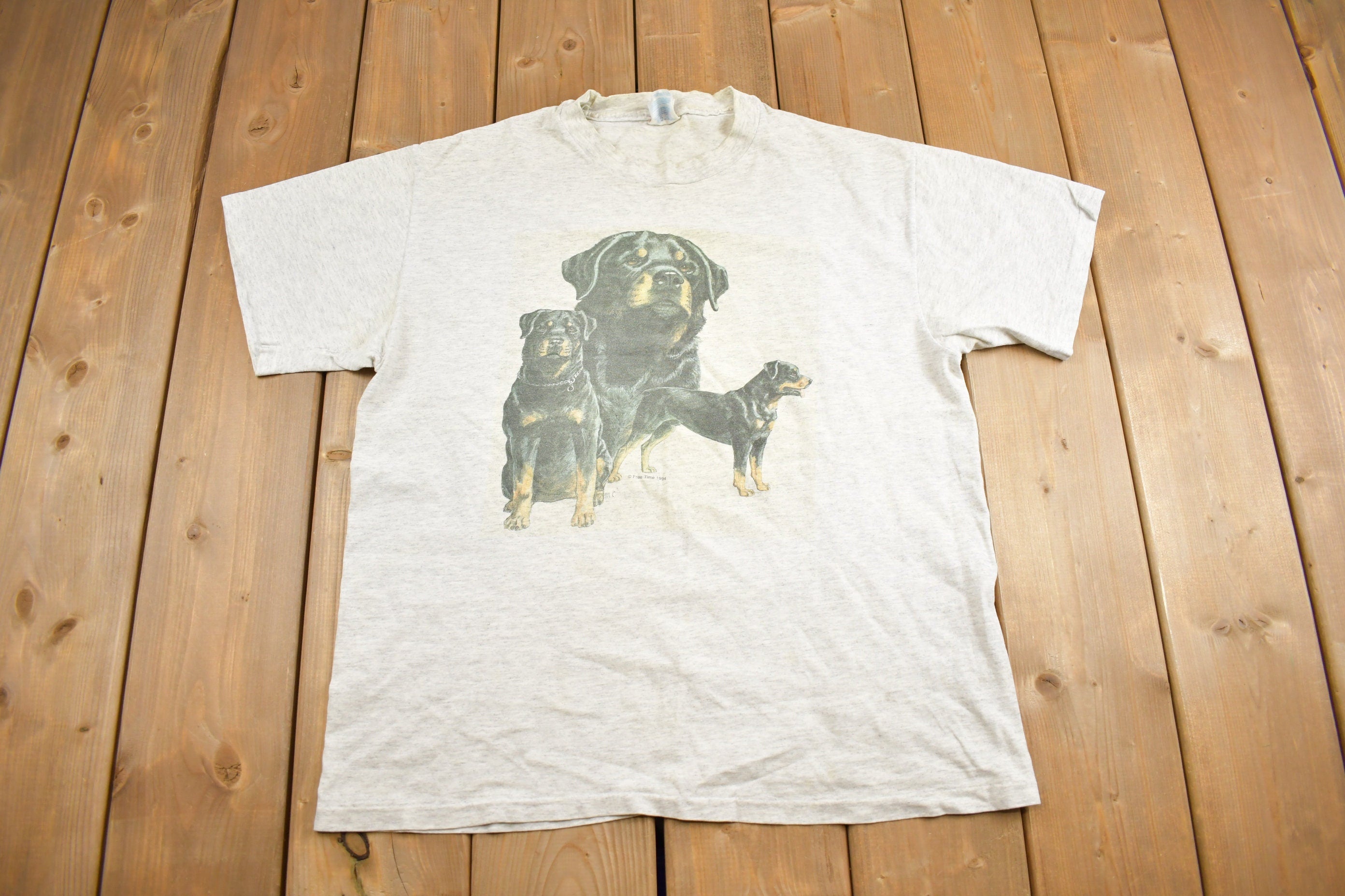 Vintage 1994 Rottweiler Dog Graphic T-Shirt