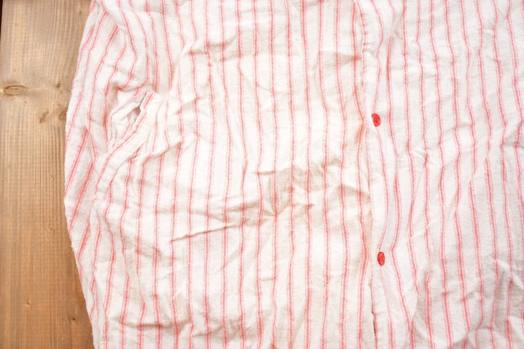 Vintage 1990s Esleep Pinstripe Button Up Pyjama Shirt