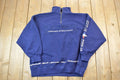 Vintage 1990s Express France Sport Quarter Zip Mock Neck Sweatshirt