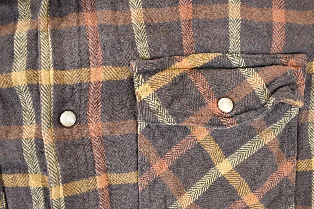 Vintage 1990s Fillon Forrest Western Style Plaid Button Up Shirt Men's XL