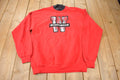 Vintage 1990s Wisconsin Embroidered Double Collar Crewneck Sweatshirt Made In USA