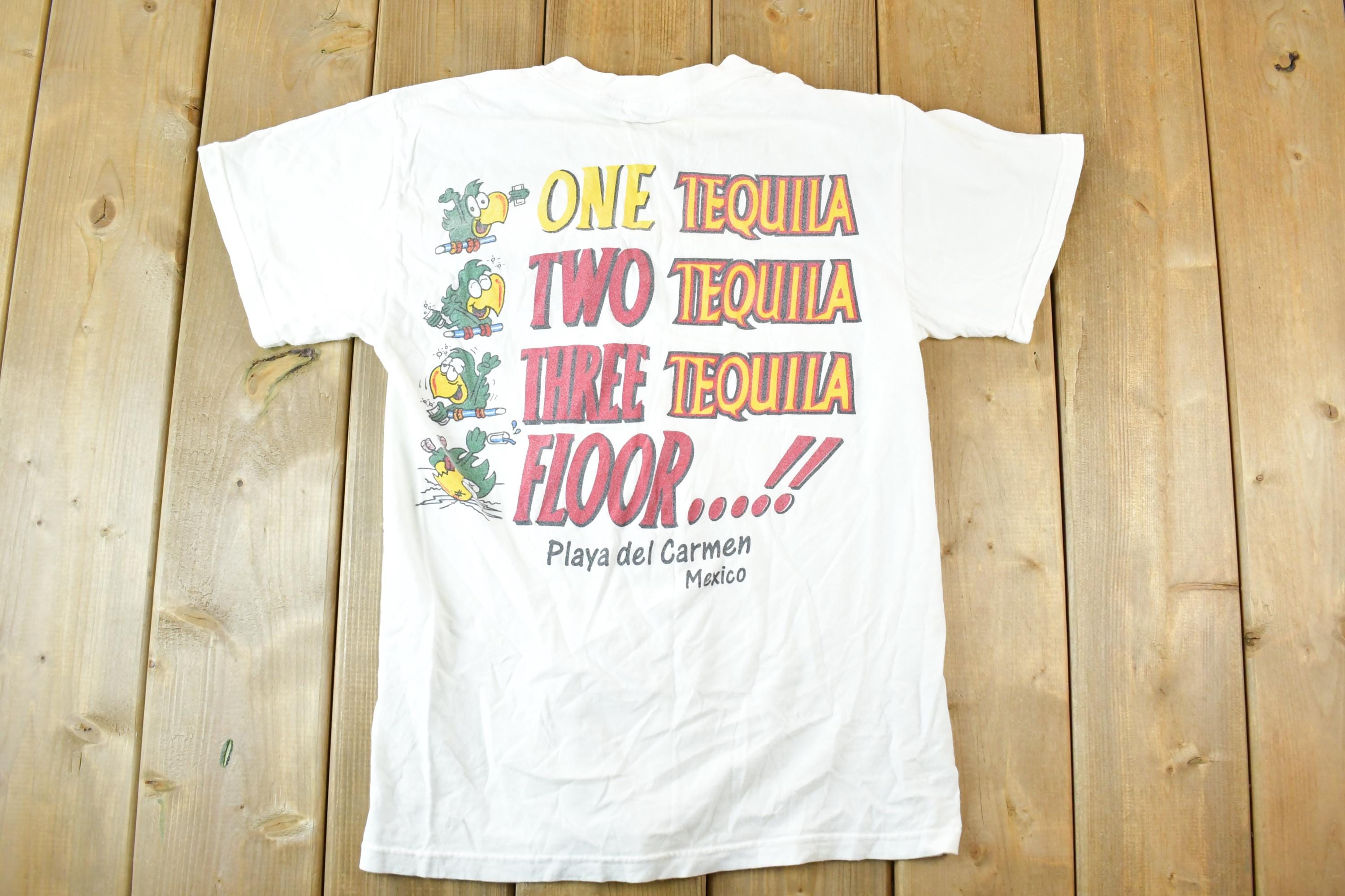 Vintage 1990s 4 Stages Of Tequila Souvenir T-Shirt Mens S