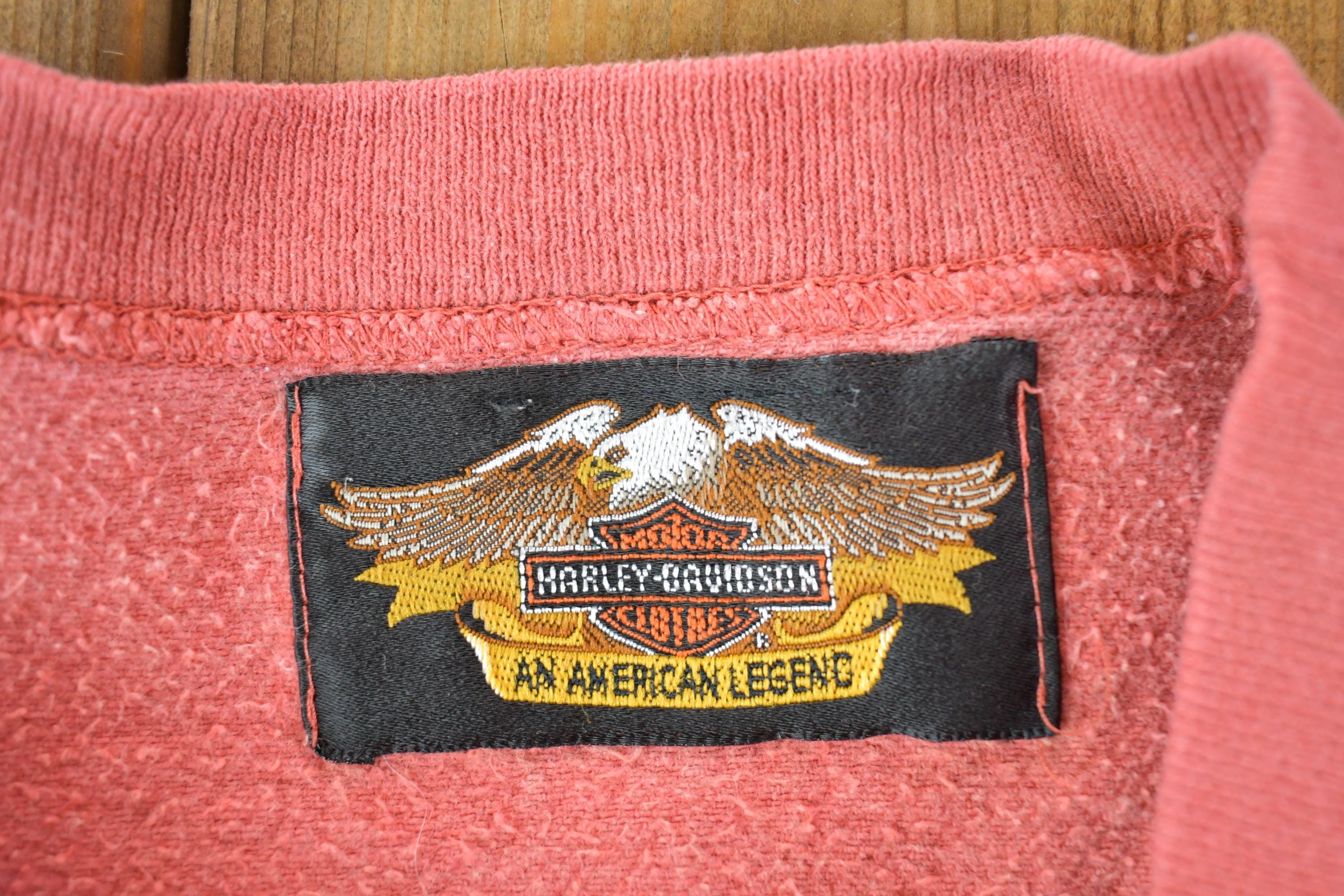 Vintage 1990s Harley Davidson American Classic Souvenir Motorcycle Crewneck Sweatshirt