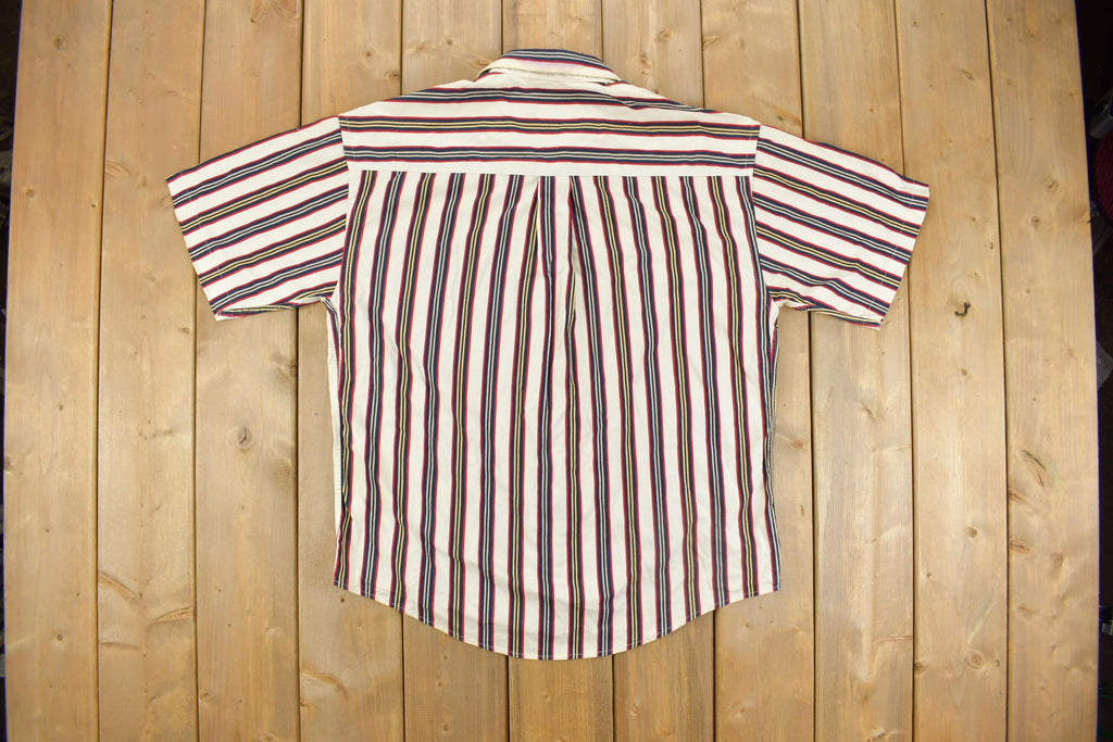 Vintage Y2k Natural Issue Striped Button Up Shirt