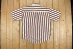 Vintage Y2k Natural Issue Striped Button Up Shirt