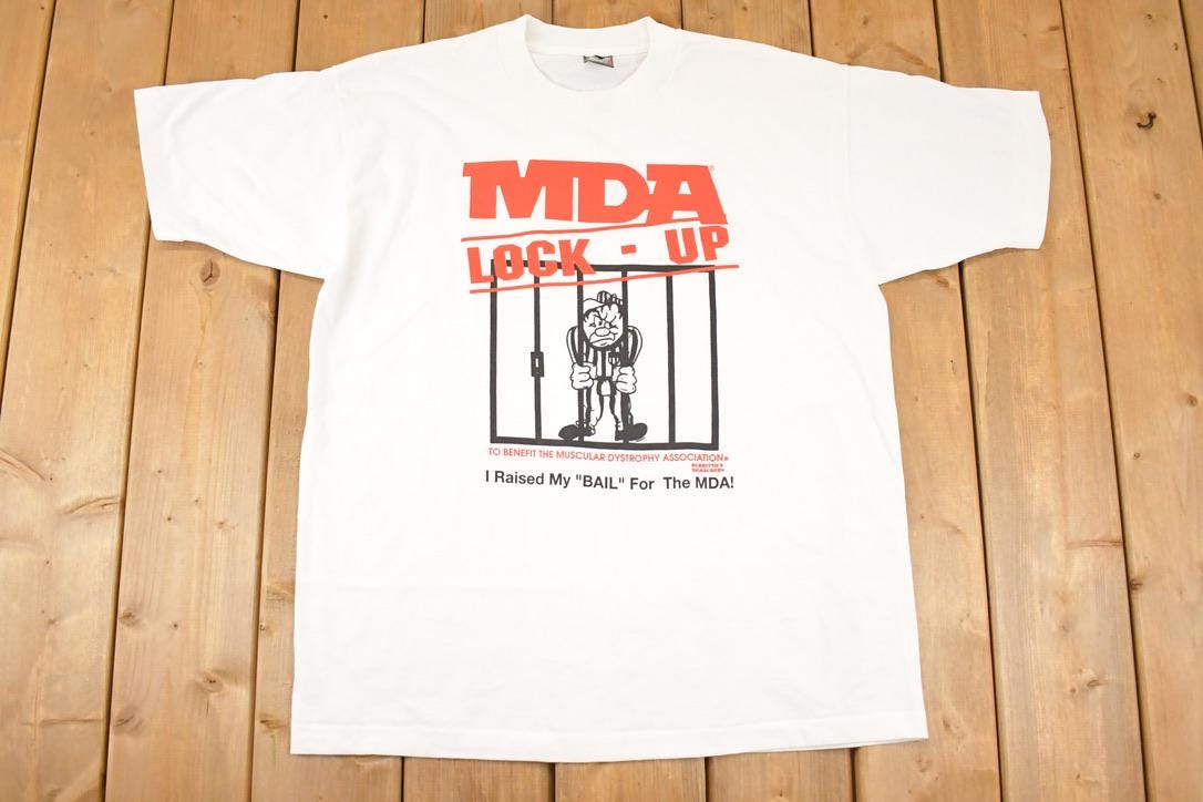 Vintage 1990s MS Lock Up Souvenir Travel T-Shirt Men's XL