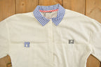 Vintage 1990s Womens Checkered Collar Button Up Shirt
