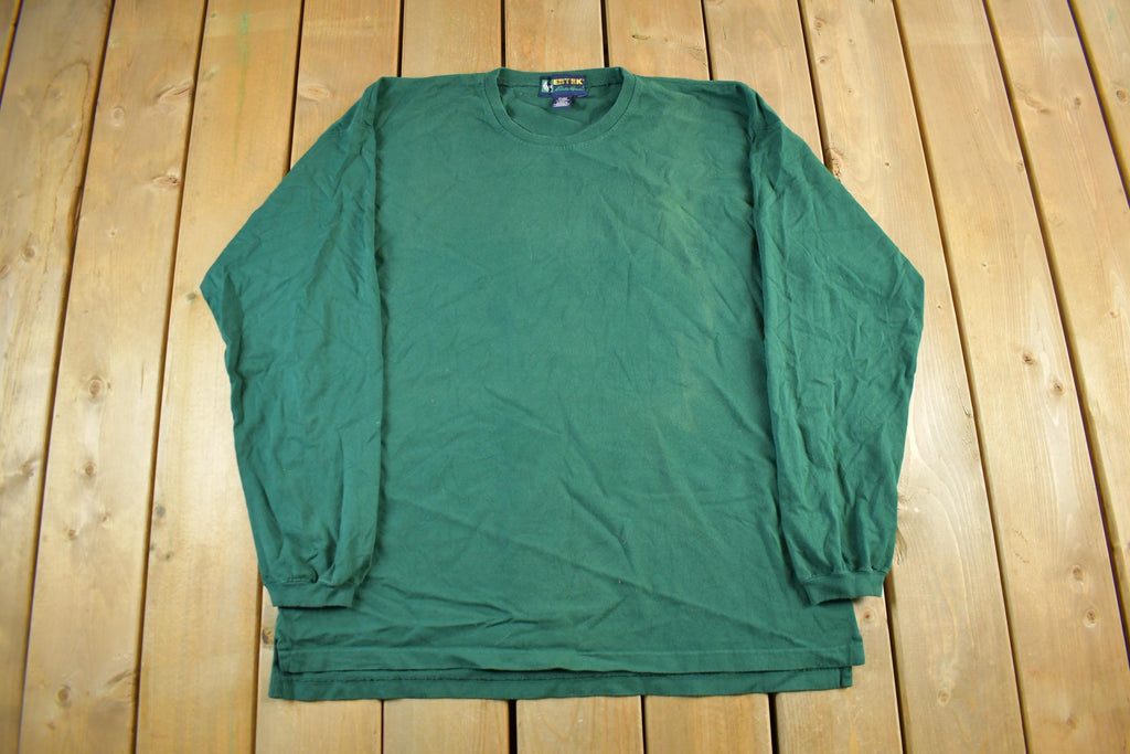 Vintage 1990s Eddie Bauer Ebtek Long Sleeve T-Shirt Men's XL  Outdoors Crew Neck  Made in Canada  90s Hiking Wear