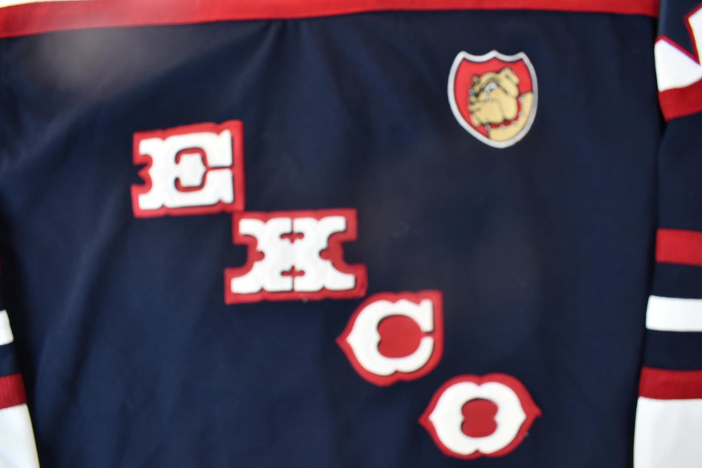 Vintage Y2K Exco Blue Liner Hockey Jersey